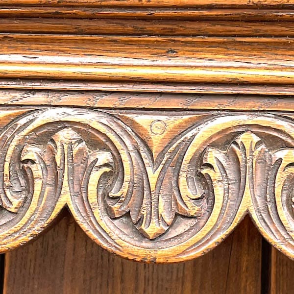 イギリスアンティーク　オープンカップボード　飾り棚　食器棚　オーク材