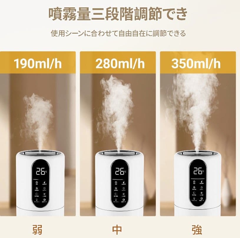 加湿器 大容量 9L 超音波静音 湿度設定 静音 アロマ対応 乾燥対策