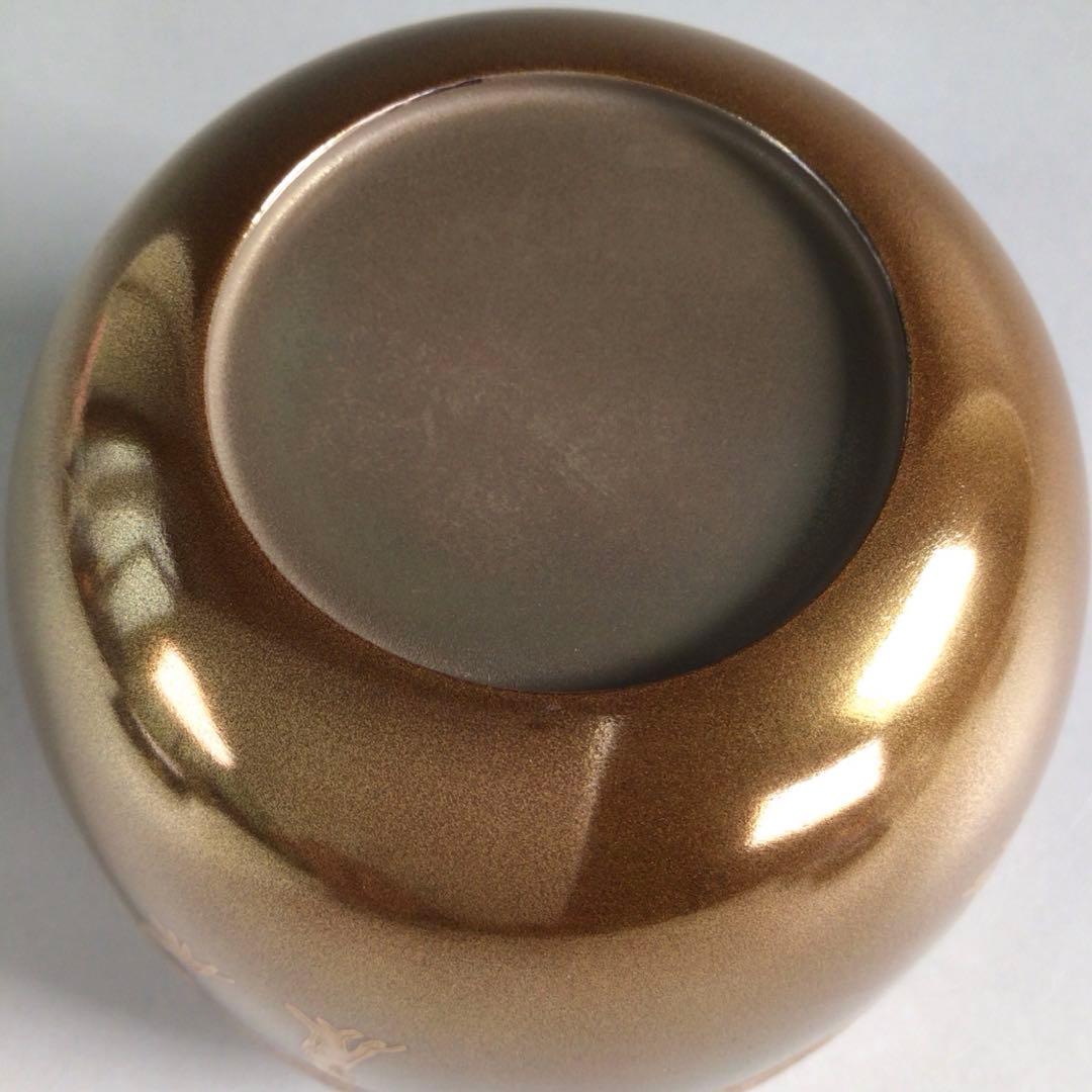 Ｒ６８９　棗　『大井好雲斎作』『大徳寺　立花大亀　箱書』『内銀地』『富士に双鶴』