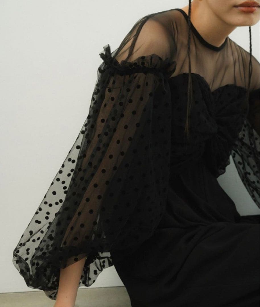 【美品】ANDRESD/アンドレスドオールインワン　パンツドレス　ブラック　Ｍ