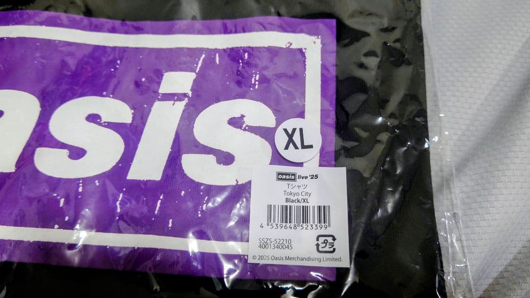 oasis live25 シャツ Tokyo City XL 日本 限定