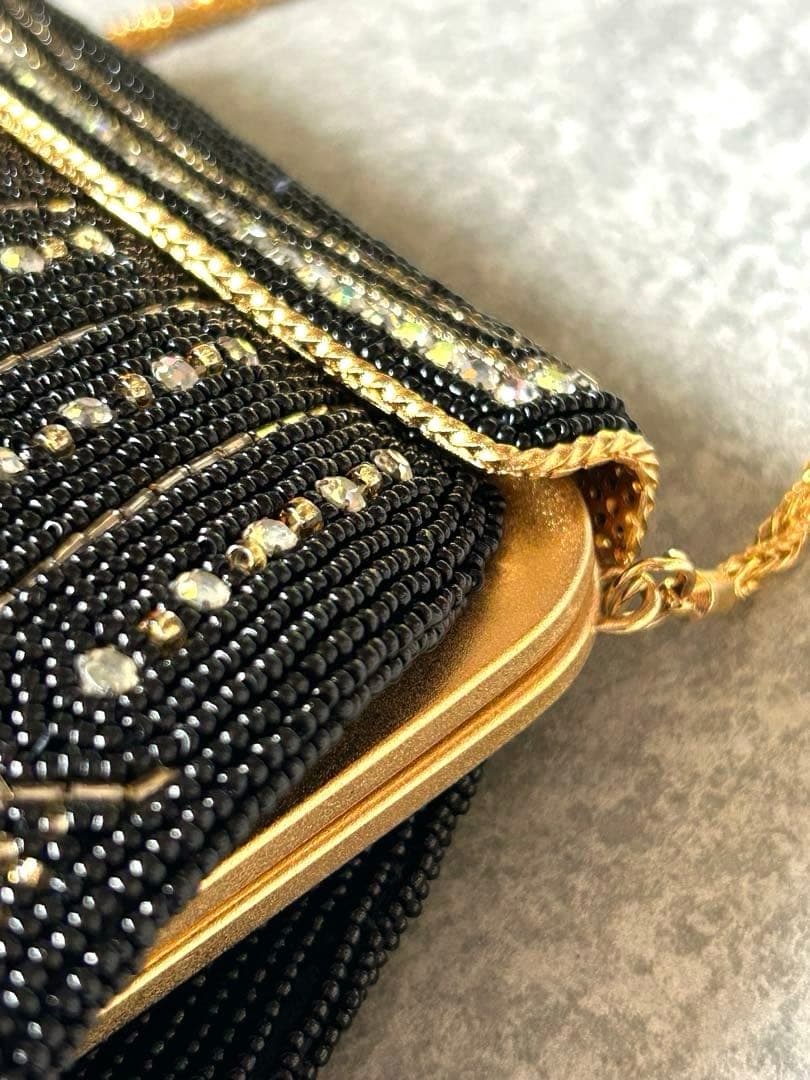 【美品・希少】Lumy はしもと　ビーズ装飾 ビーズバッグ　ヴィンテージ