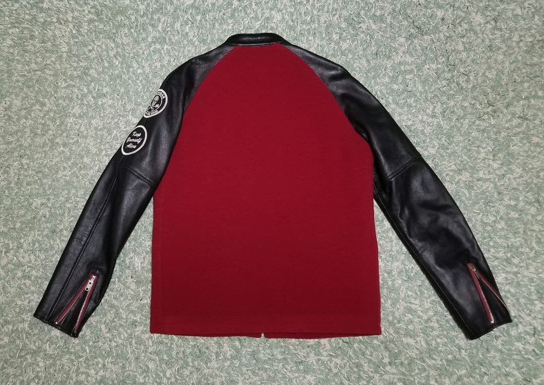 ☆極美品☆羊革ラム袖レザー❕【ROCK 'n roll❗】サガラ刺繍わっぺん♪