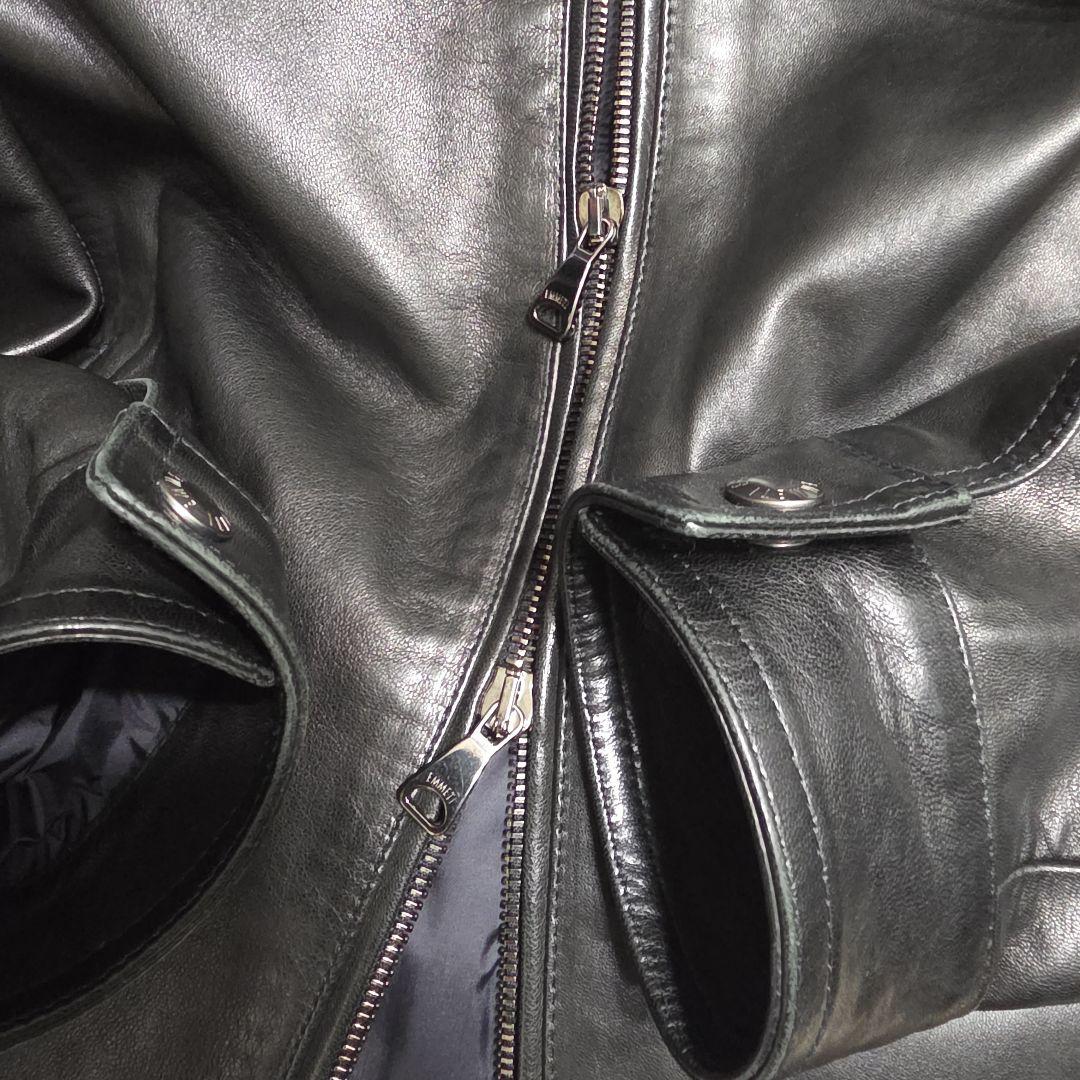 美品 emmeti Juri シングルライダースジャケット レザー