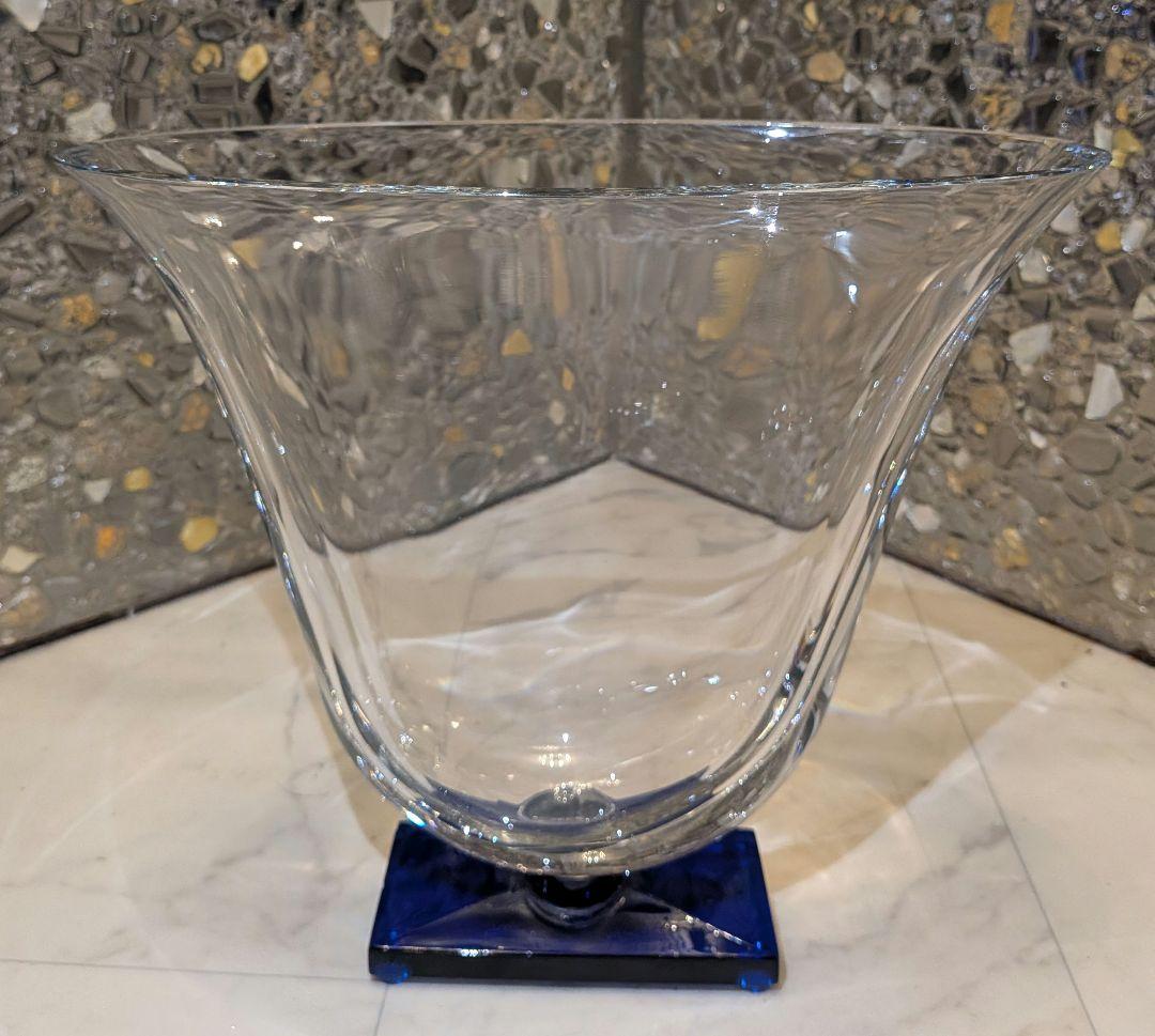 【最終値下げ】ガラス製 青色底部 Daum フランス製