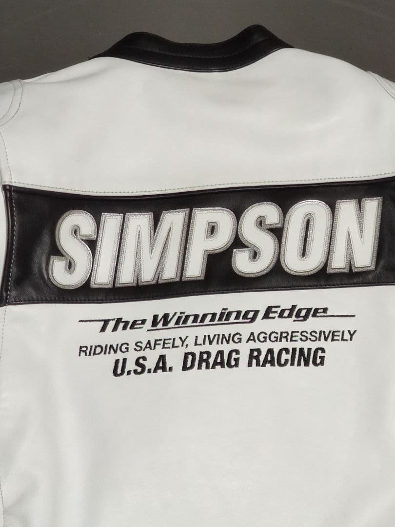 【本皮】SIMPSON シンプソン レザー ライディング ジャケット Mサイズ