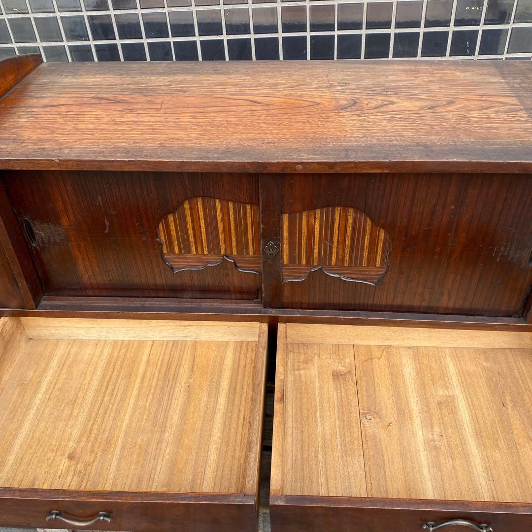 時代物 飾り棚 収納 ローチェスト 古家具 古民家 大正 骨董品 インテリア