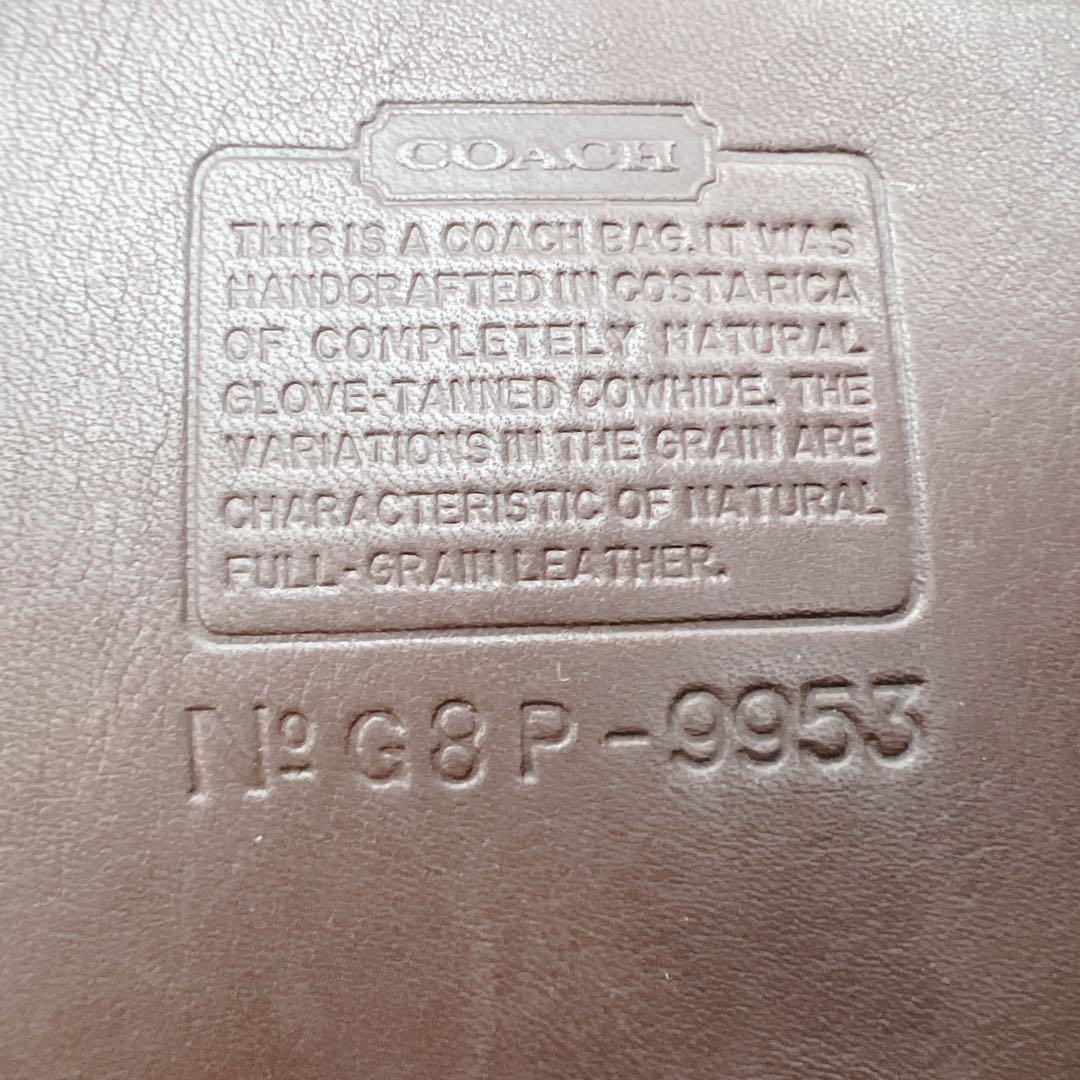 オールドコーチ　コーチ　 ショルダーバッグ　バケツ型　レザー　ブラウン　9953