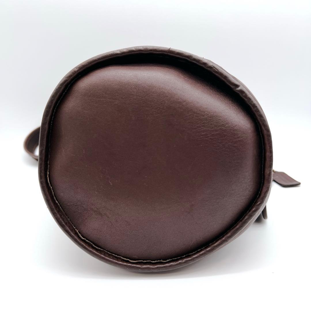 オールドコーチ　コーチ　 ショルダーバッグ　バケツ型　レザー　ブラウン　9953