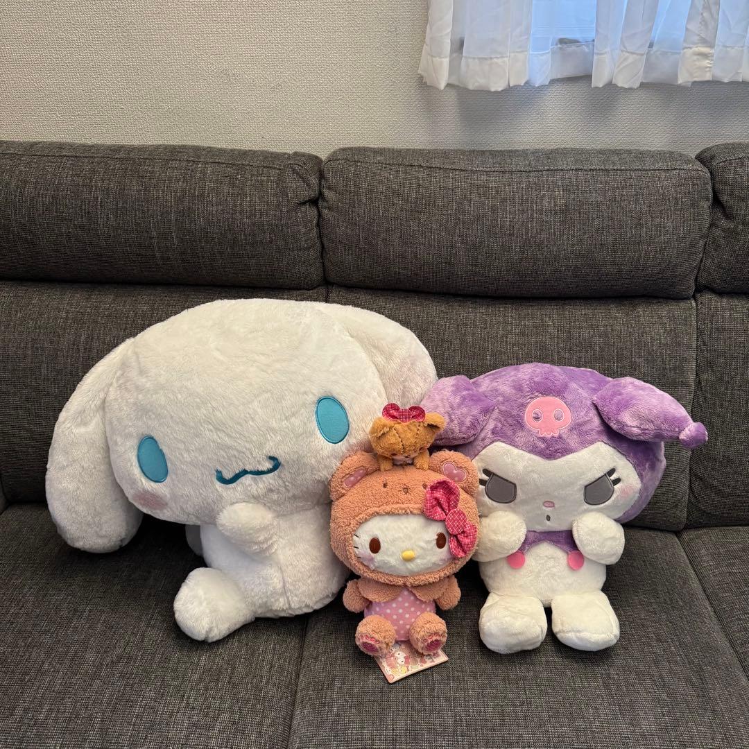 【美品】サンリオ超BIGサイズぬいぐるみ5点セット キティー シナモン クロミ