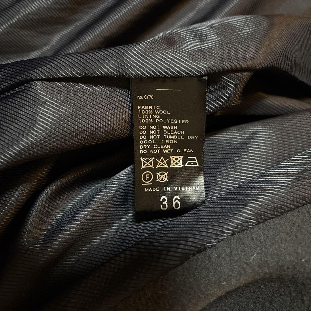 スローブイエナ SUPER100 メルトン ビックラペル ロングコート 36