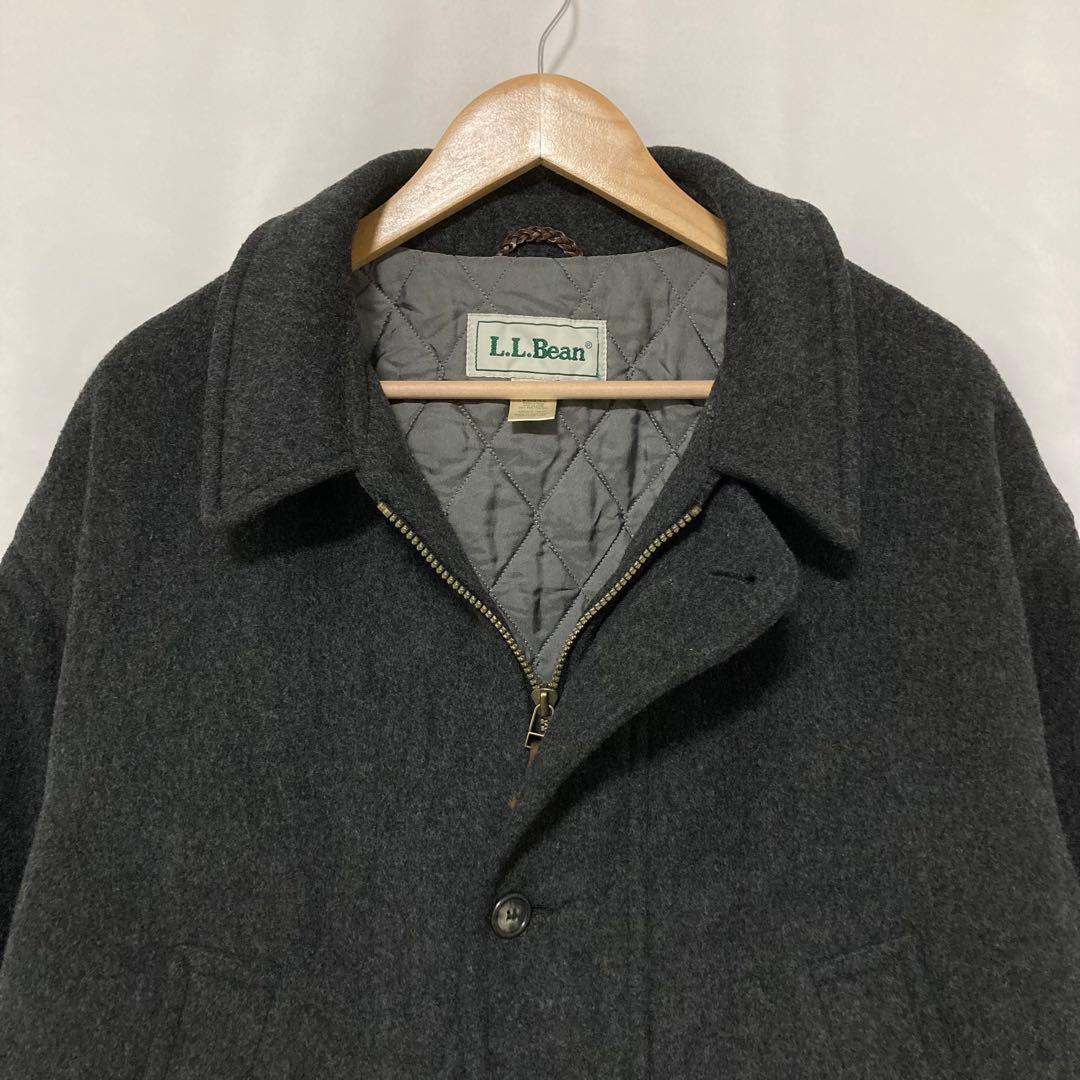 90s l.l.bean ウールジャケット L 古着 ビンテージ キルティング