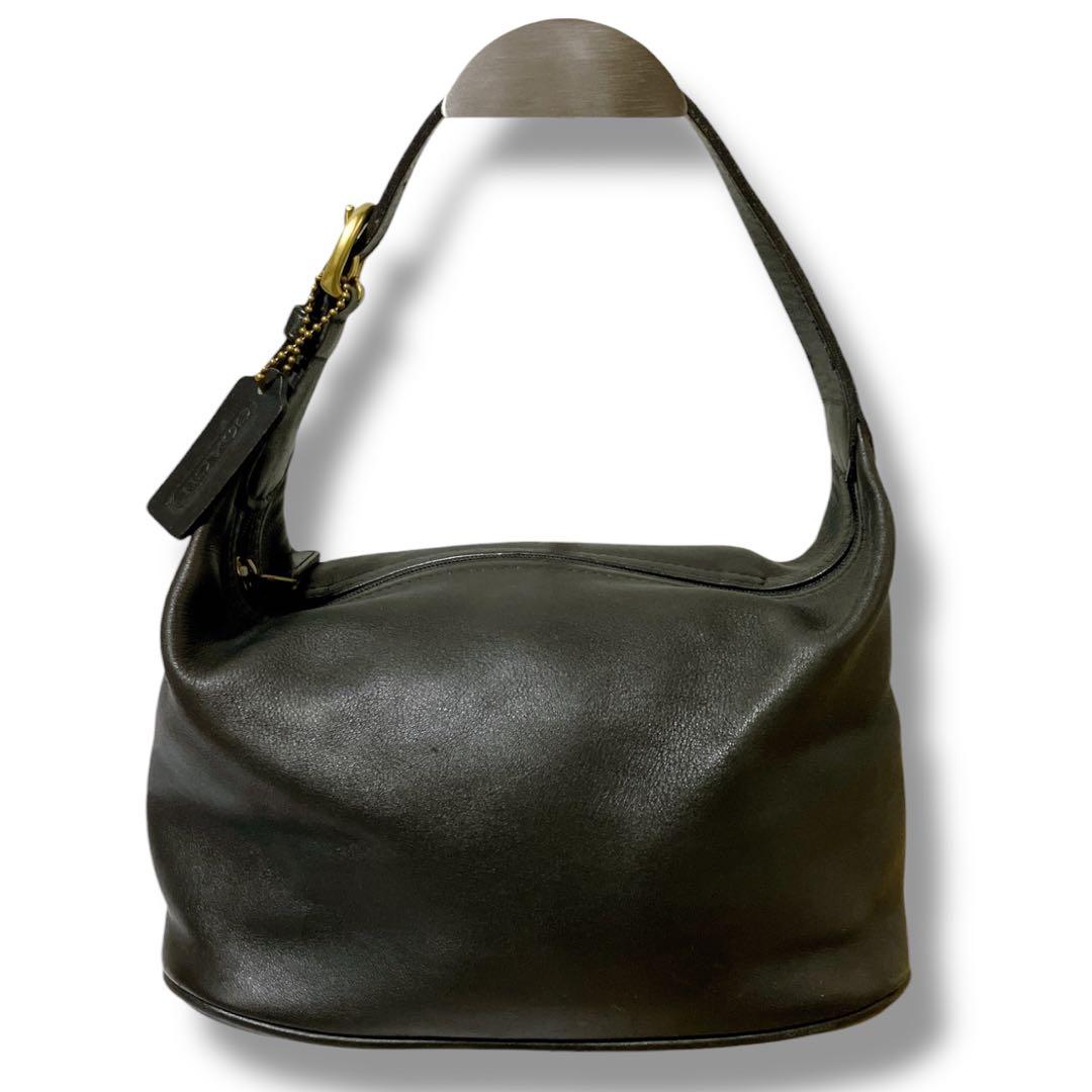 オールドコーチ 良品 ヴィンテージ レザー アクセサリーポーチ ダークブラウン