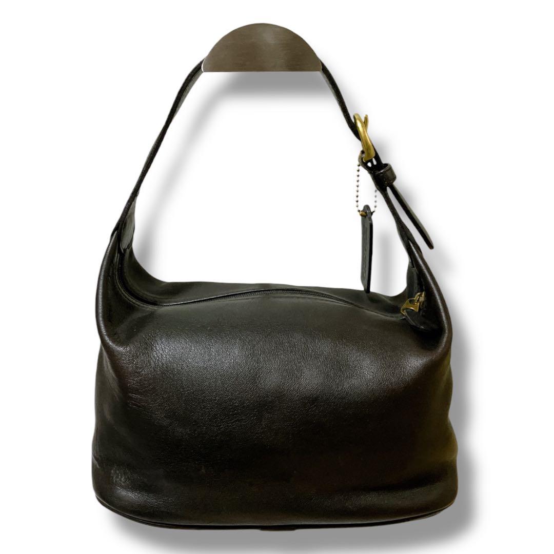 オールドコーチ 良品 ヴィンテージ レザー アクセサリーポーチ ダークブラウン