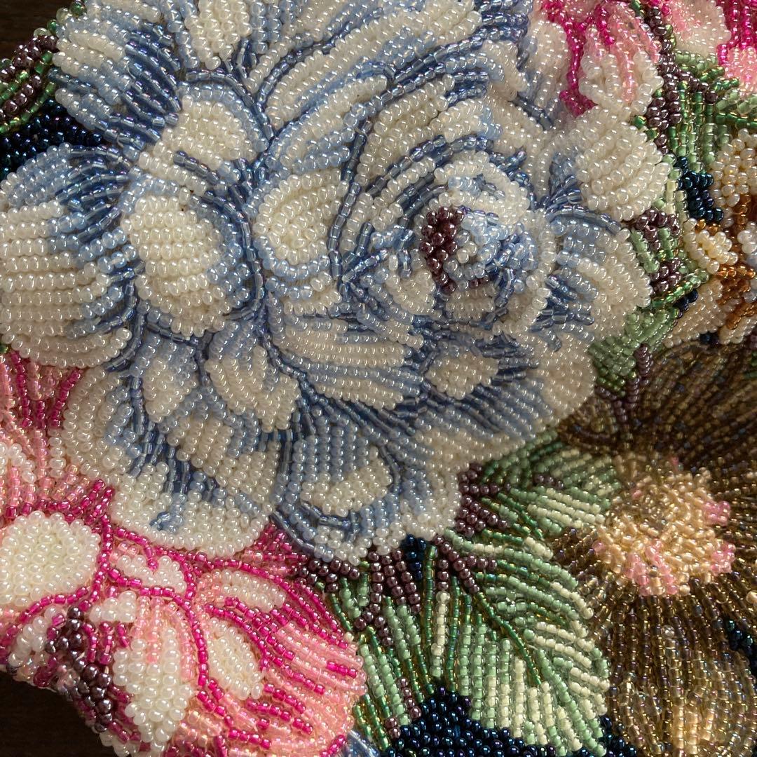 総ビーズバッグ　昭和レトロ　和装　がま口