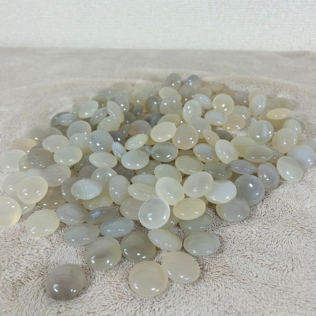 【希少】瑪瑙　めのう　碁石　天然石　白180 黒180