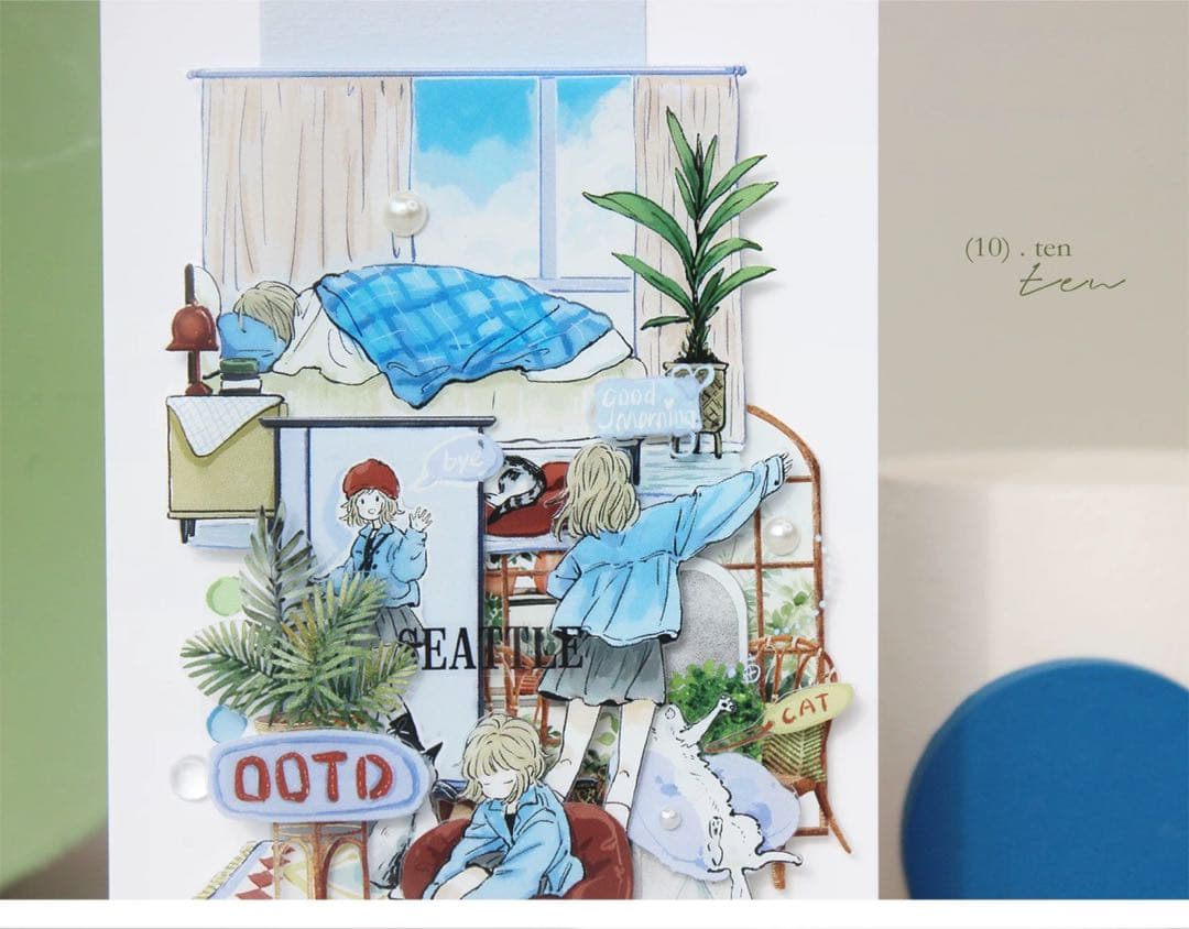 moodtape《温暖之家》海外マスキングテープ　マステ 【2344】