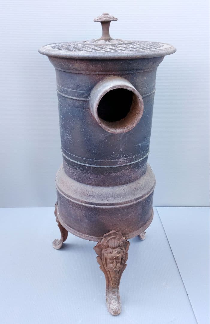 フランスストーブ 鋳物 鉄製 シャビー レトロ ヴィンテージ(あ46)