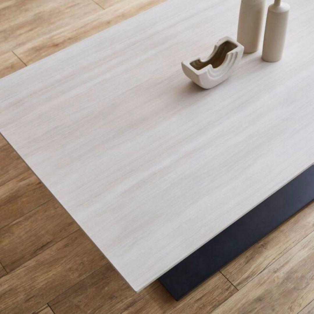 昇降テーブル　セラミック　140㎝　ダイニングテーブル　机　北欧　白木　ベージュ