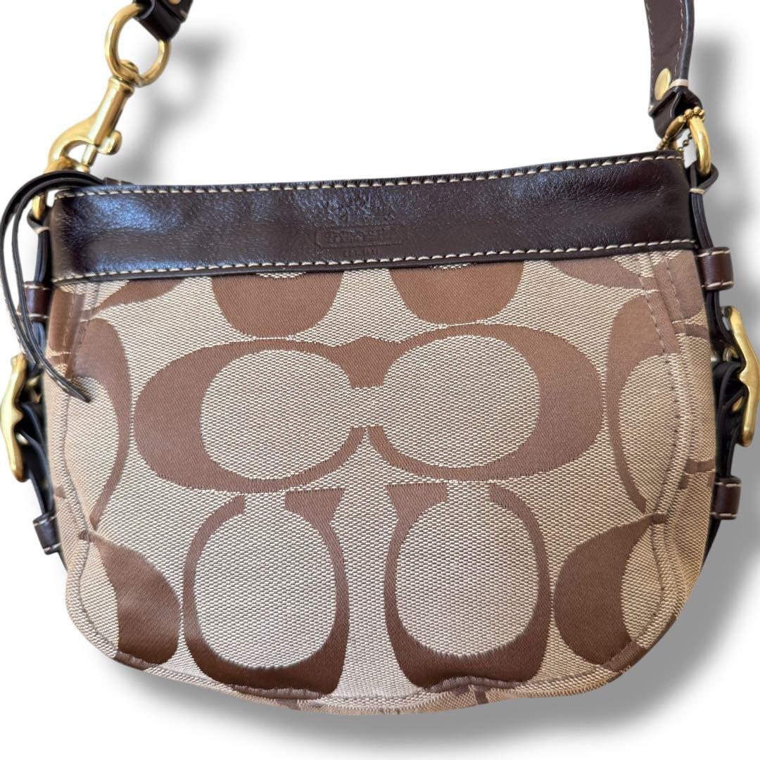 COACH コーチ シグネチャー ワンショルダーバッグ 黒 ブラック