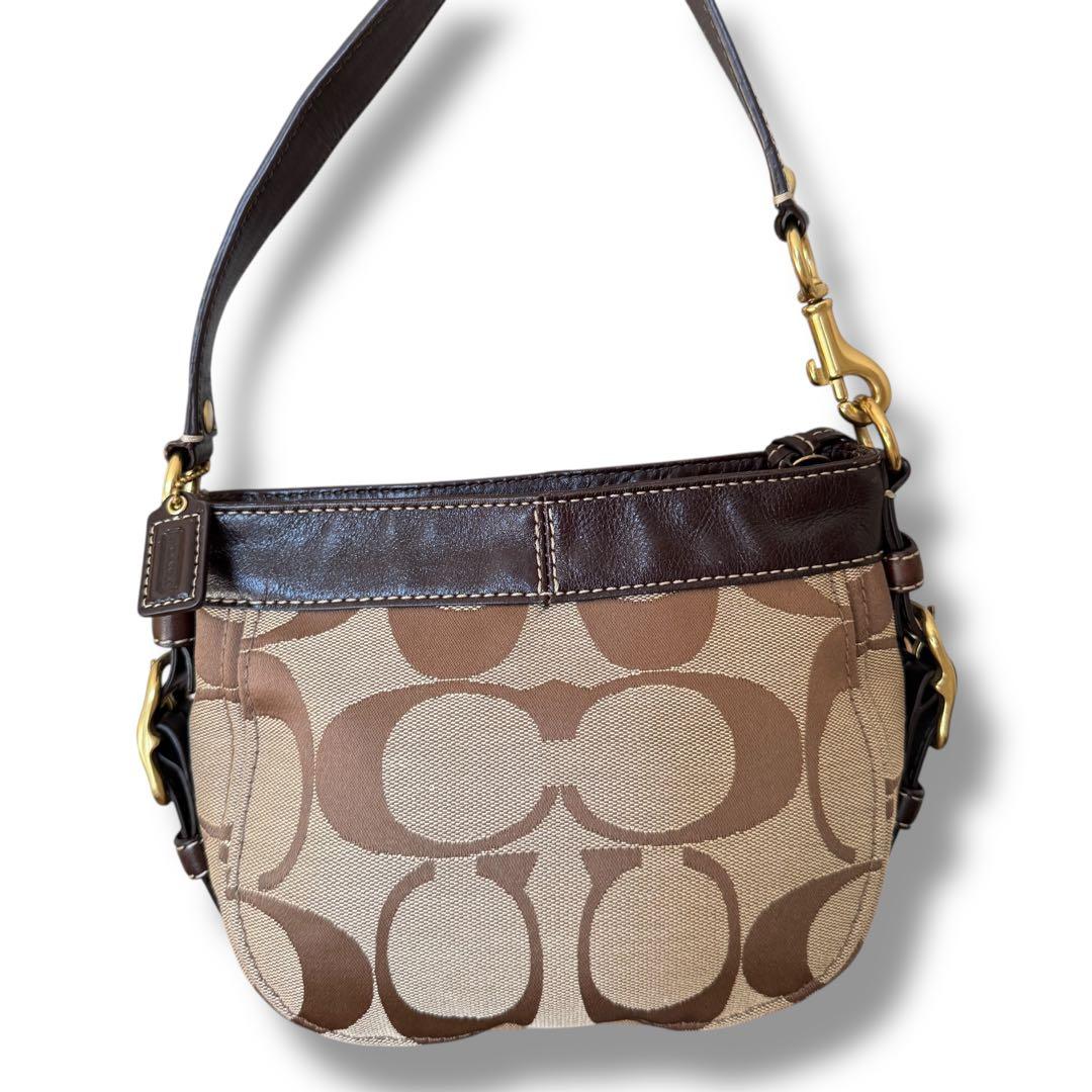 COACH コーチ シグネチャー ワンショルダーバッグ 黒 ブラック