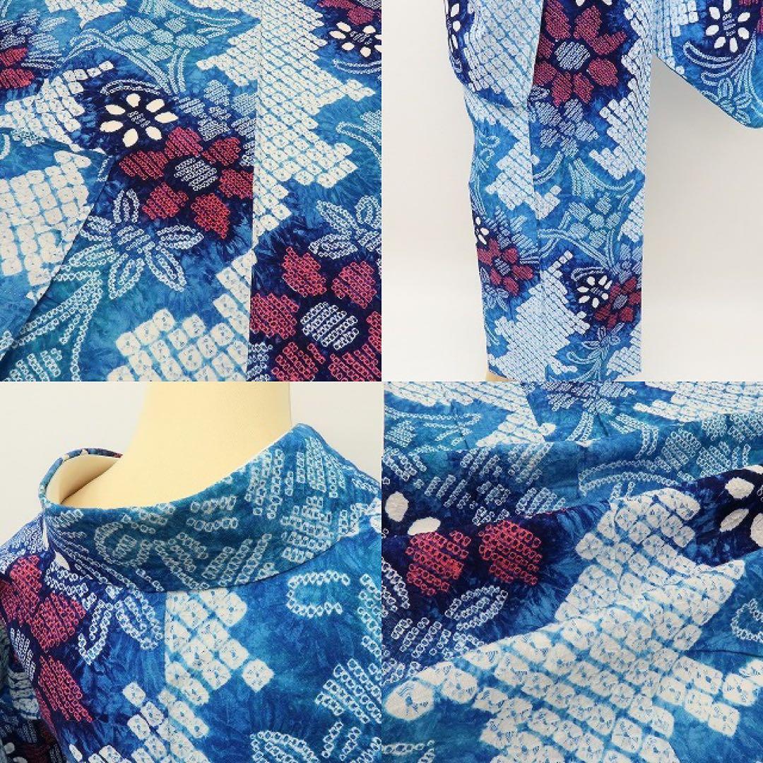 mieeeec✺美品 有松鳴海絞り 向日葵 高級浴衣 着物 A3387