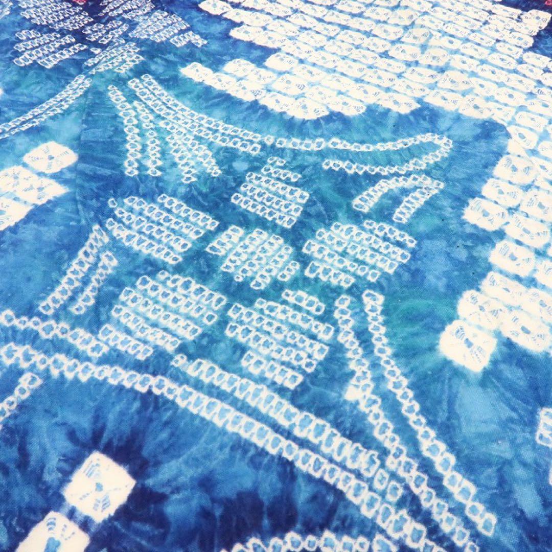 mieeeec✺美品 有松鳴海絞り 向日葵 高級浴衣 着物 A3387