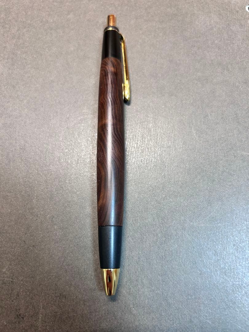 [断捨離中しゃあ] 屋久杉工房京 BP ボールペン 光明瘤 真鍮金具