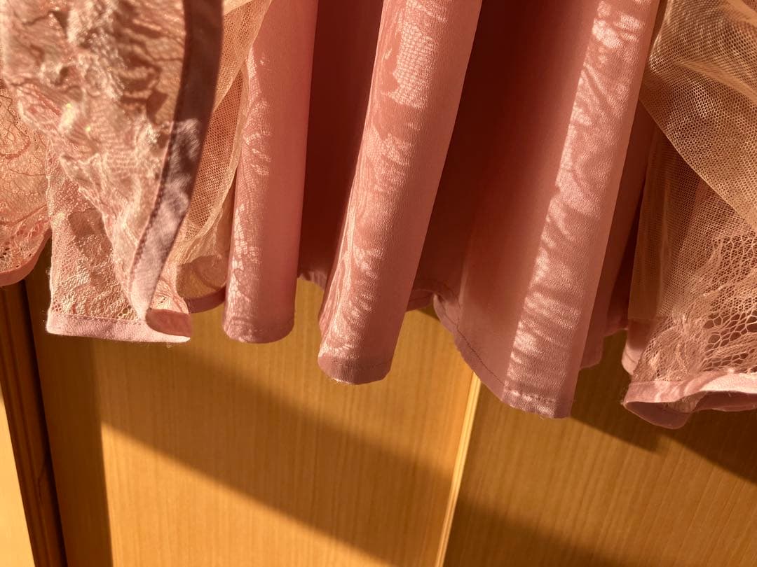 ERUKEI エルケイ ピンク レース ノースリーブ ロングドレス E2622