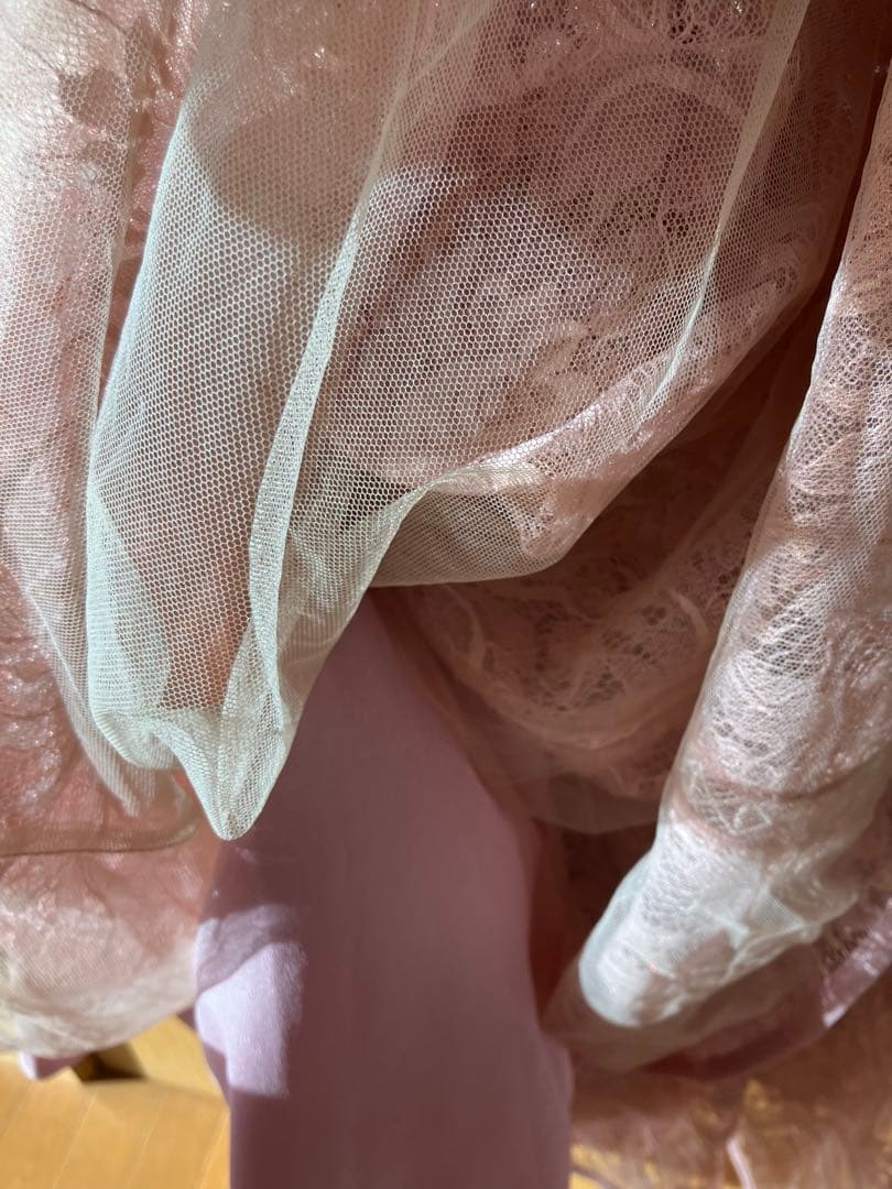 ERUKEI エルケイ ピンク レース ノースリーブ ロングドレス E2622