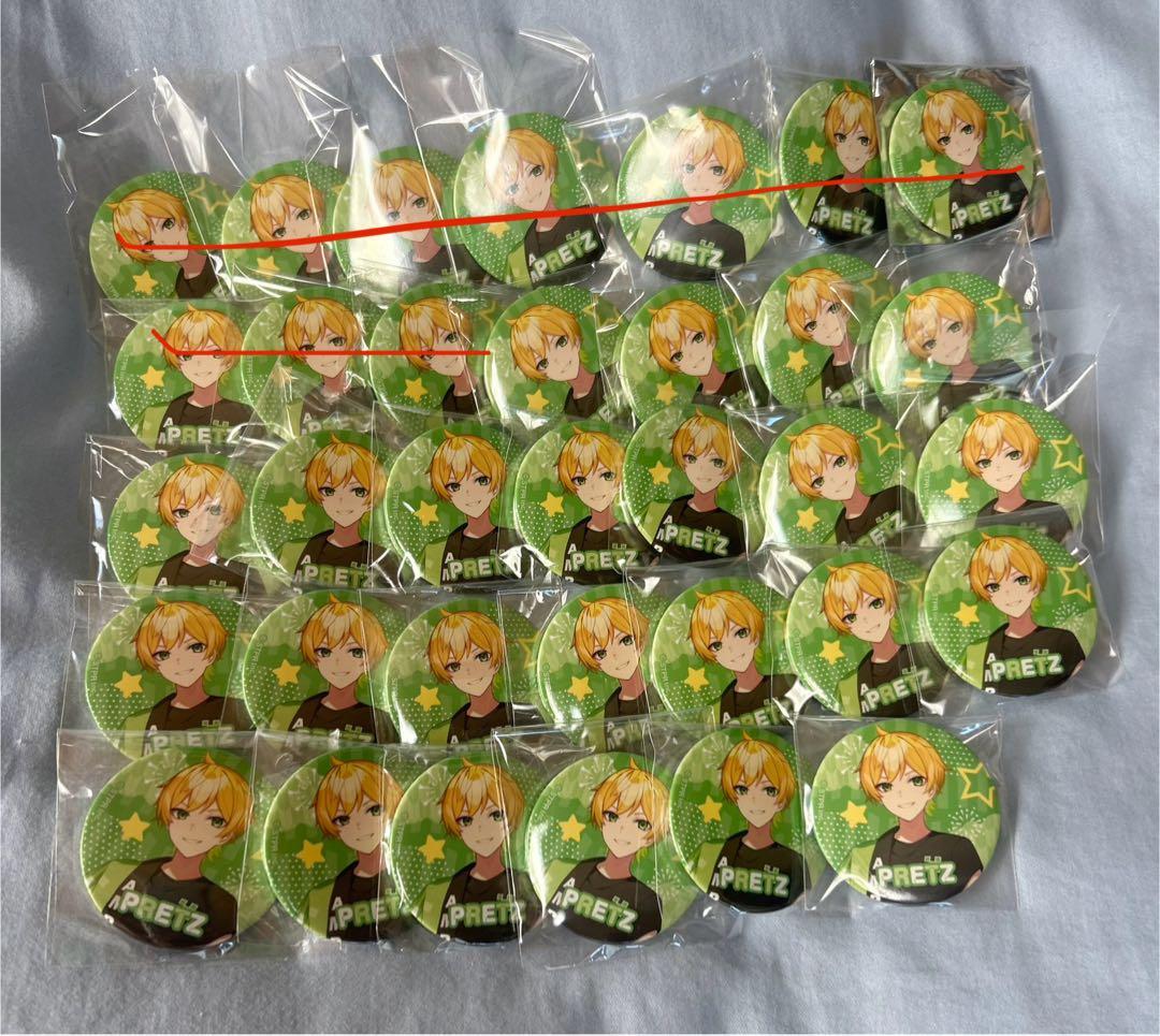 ぷりっつ 缶バッジ 法被 セット 24個 AMPTAK×COLORS