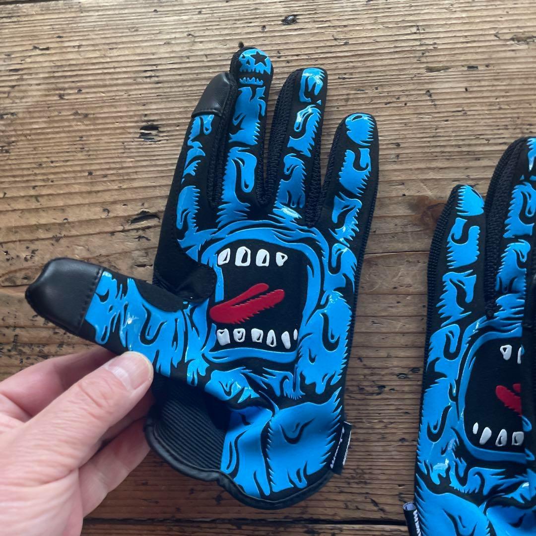 新品　サンタクルーズ x MxMxM スクリーミングハンドグローブ　黒青