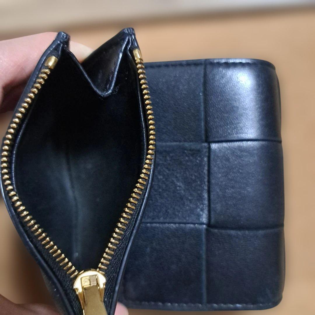 ボッテガヴェネタ カセット 三つ折り財布 ブラック