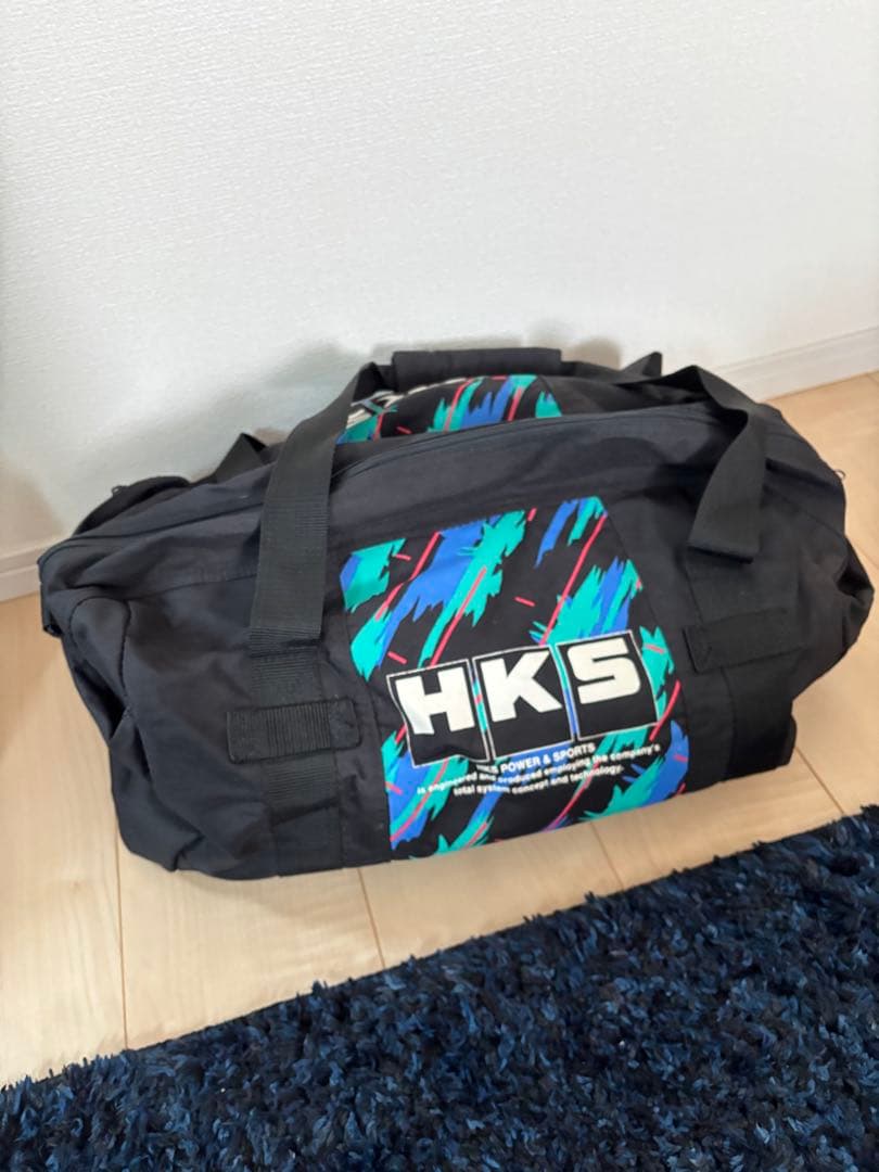 HKS ボストンバッグ 黒/マルチカラー（非売品）