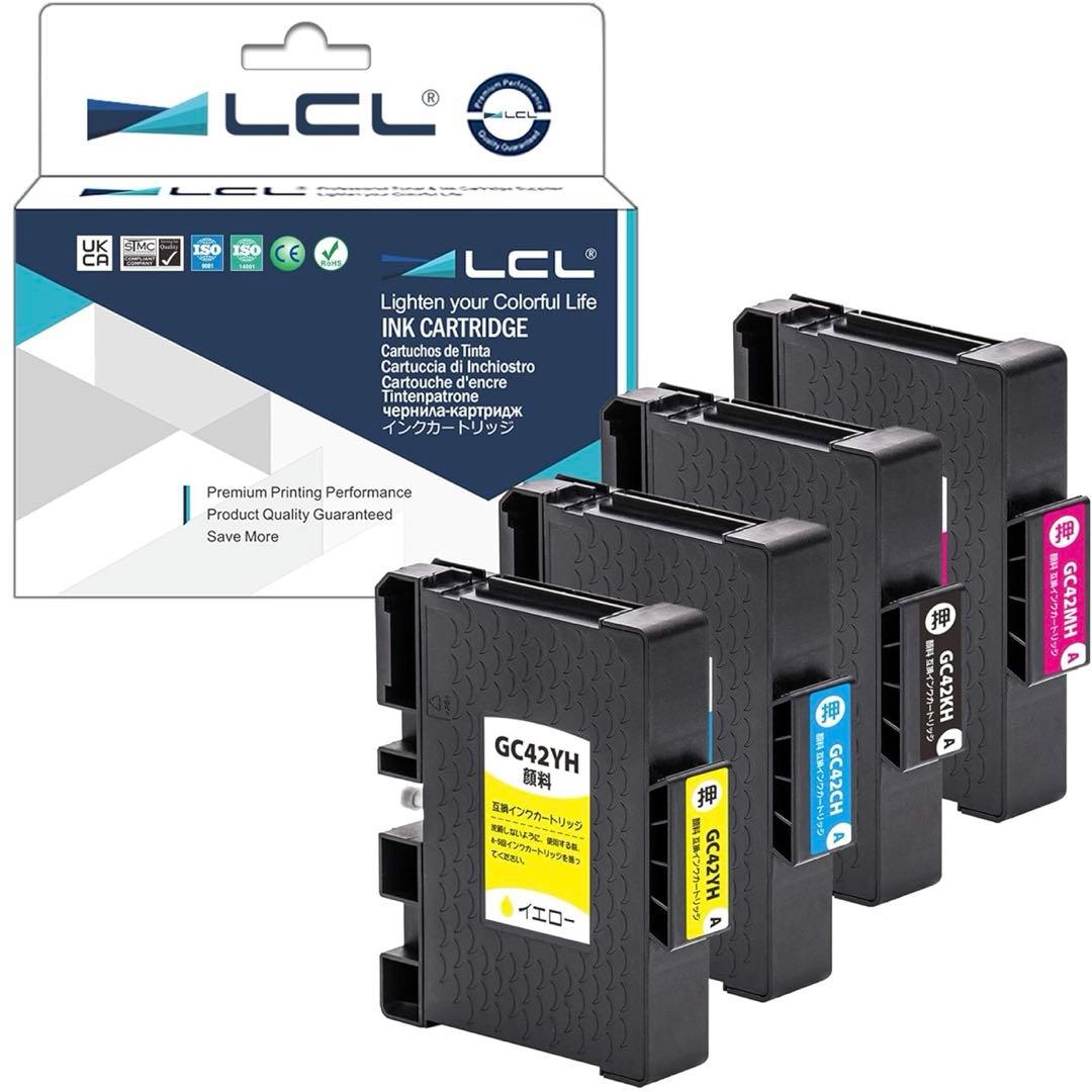 新品　LCL GC42H 増量 顔料 4色セット 互換インクカートリッジ