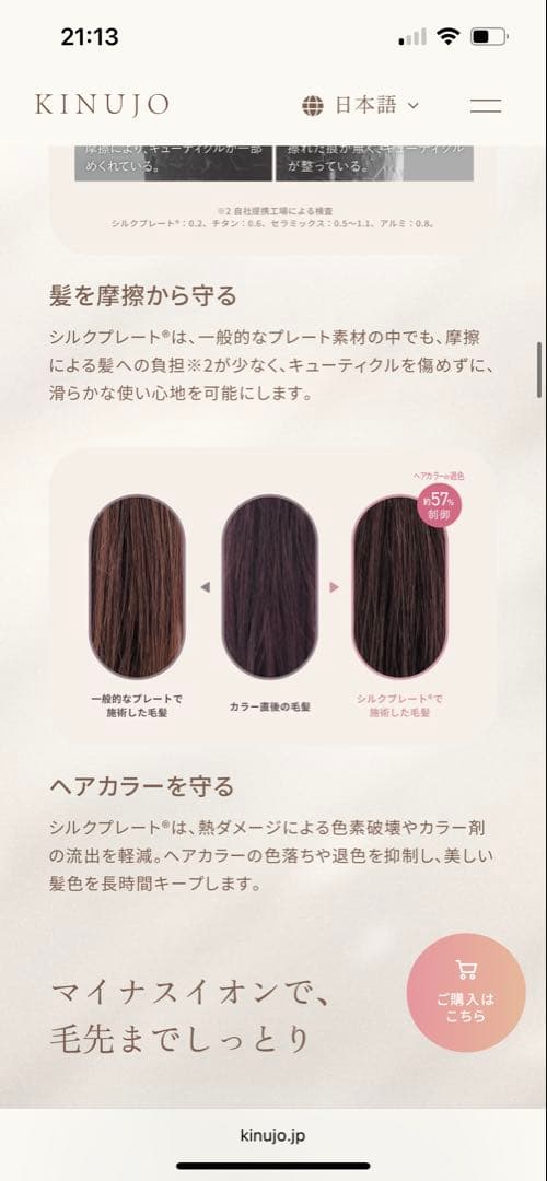 KINUJOMINI IRON -deux- キヌージョ ミニストレートアイロン