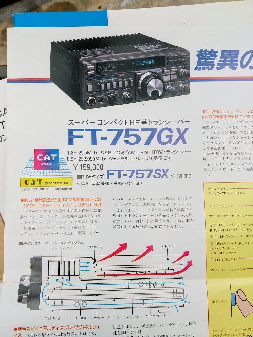 YAESU　FT-757SX（10wタイプ）　HF帯トランシーバー