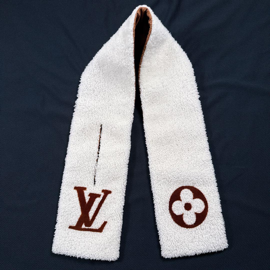 【美品】LOUIS VUITTON エシャルプ・シャーリング マフラー ムートン