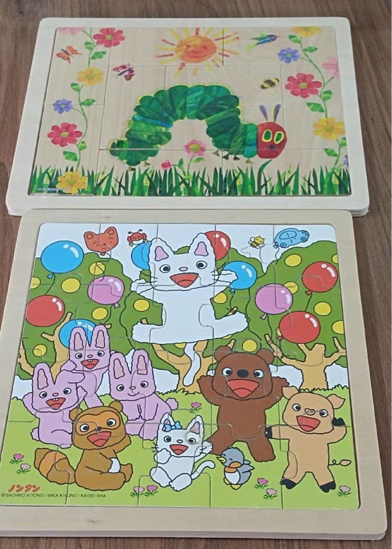 木製パズルセット はらぺこあおむし ノンタン