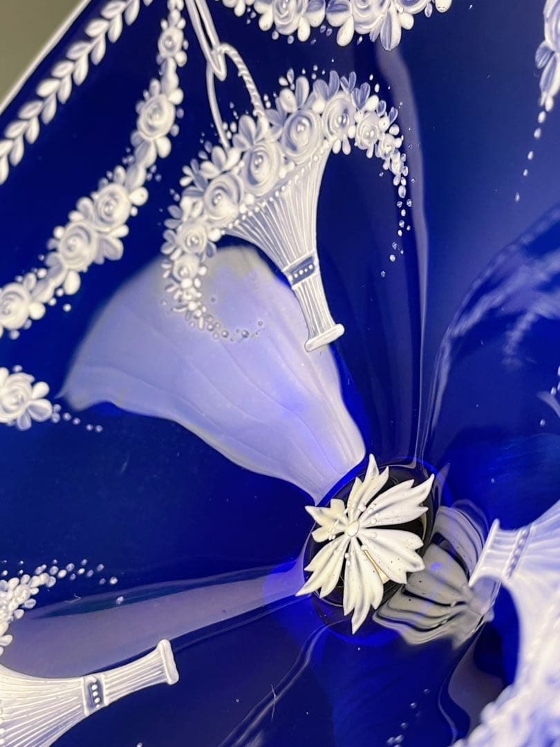 ヴェネチアガラス ホワイトエナメル コンポート アールヌーボー ぺティスタル