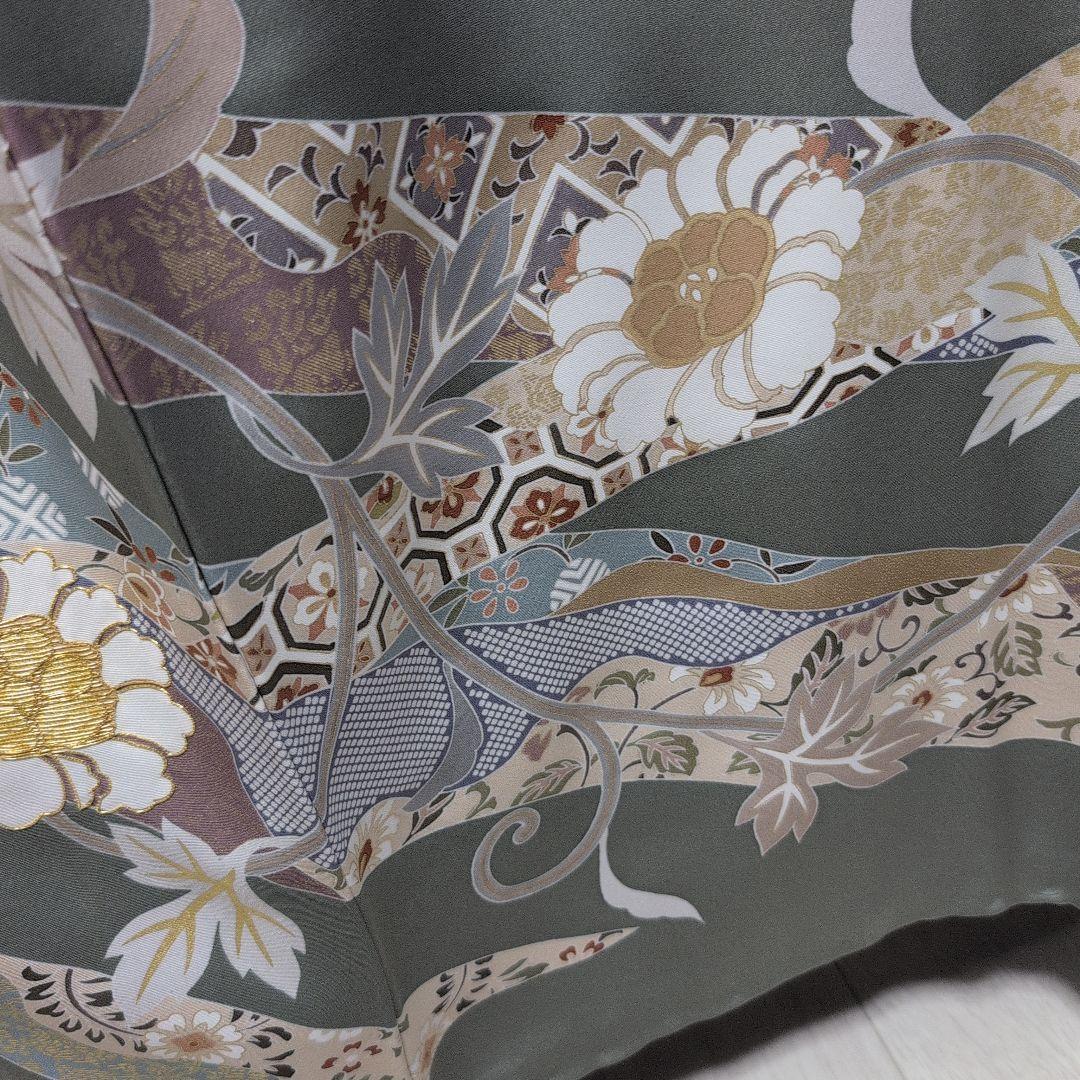 みっちょる様正絹色留袖　金駒金箔　落款　一つ紋