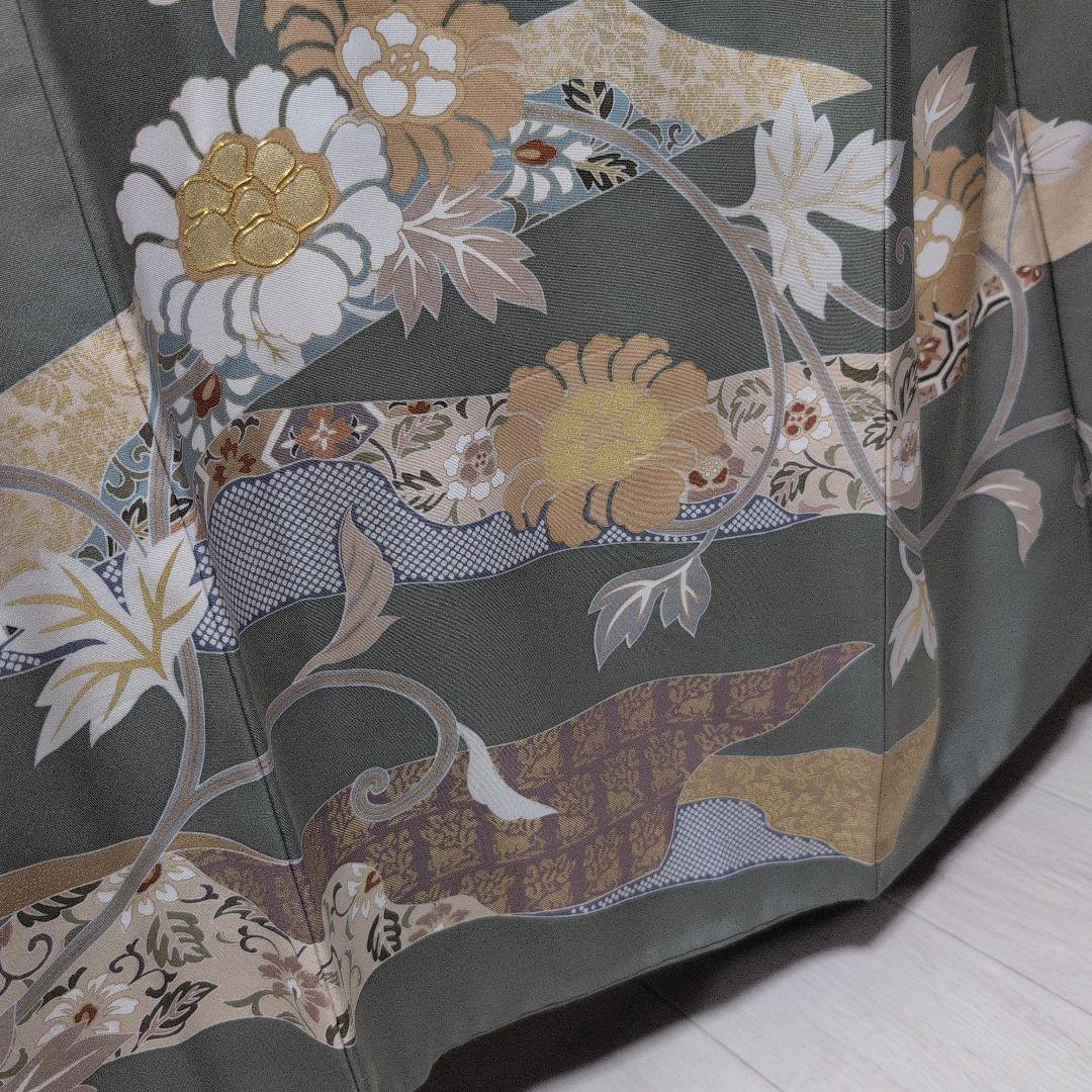 みっちょる様正絹色留袖　金駒金箔　落款　一つ紋