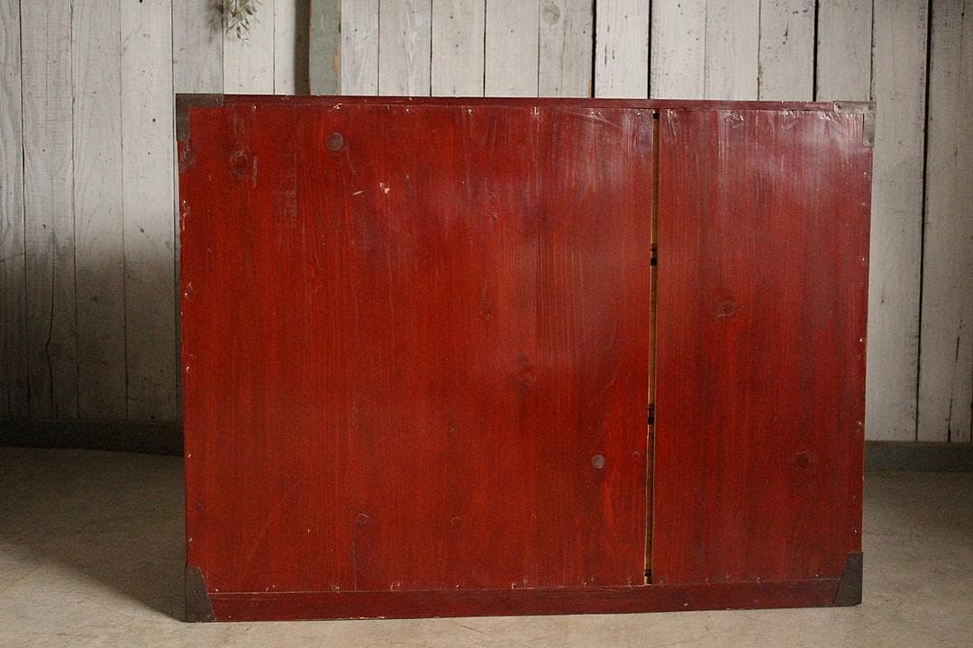 綺麗な丸金具庄内箪笥　3段　中桐　タンス　収納　古家具　古民家　時代家具