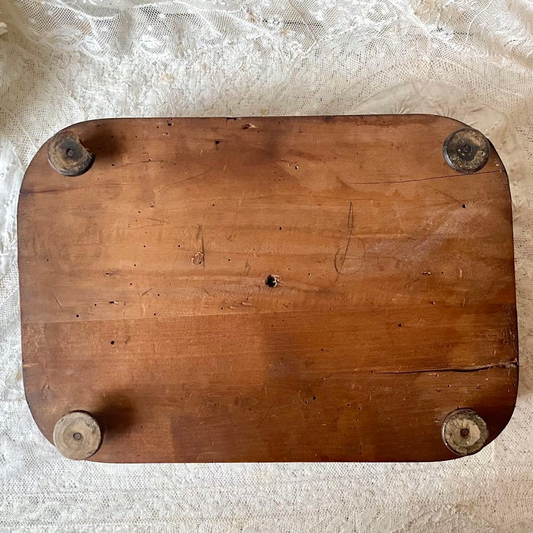 【特大】象嵌細工木製ディスプレイ台　台座　フランスアンティーク　グローブドマリエ