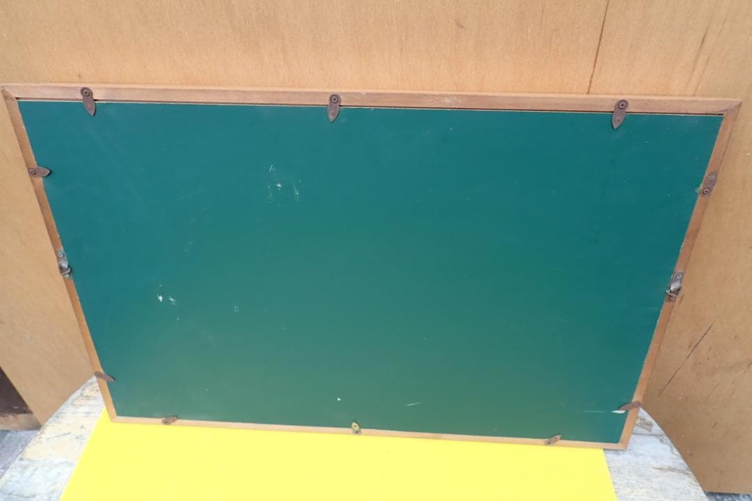 風景画 油彩風 絵画 額装付き 樹木と道 アート