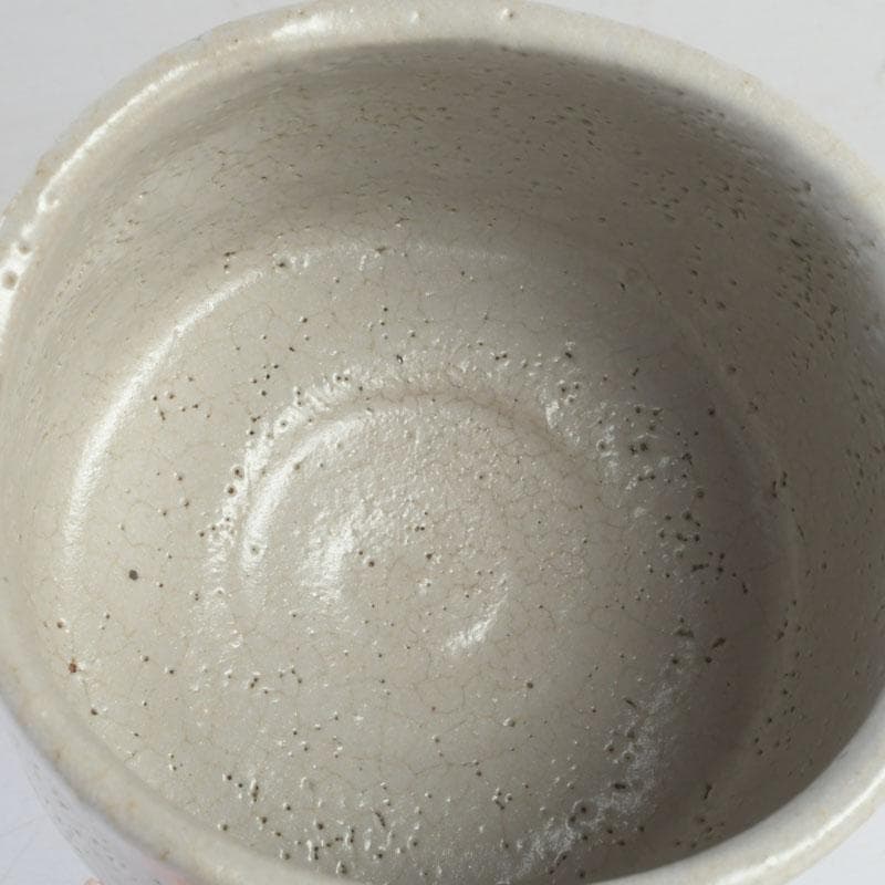 茶道具　人間国宝　荒川豊蔵作　志野茶碗　共箱　M　9744