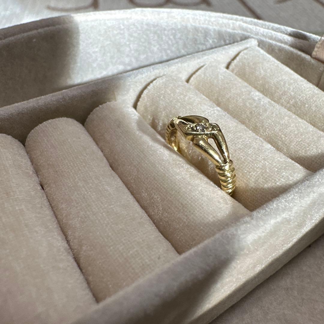 【k18刻印あり】18金 リング ダイヤモンド