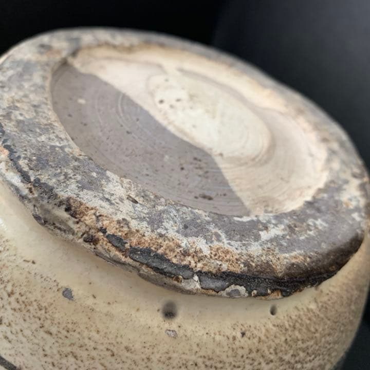 李朝時代　絵高麗　粉粧灰青沙器　鉄絵紋　水指　茶道具　壷　壺　花瓶　時代