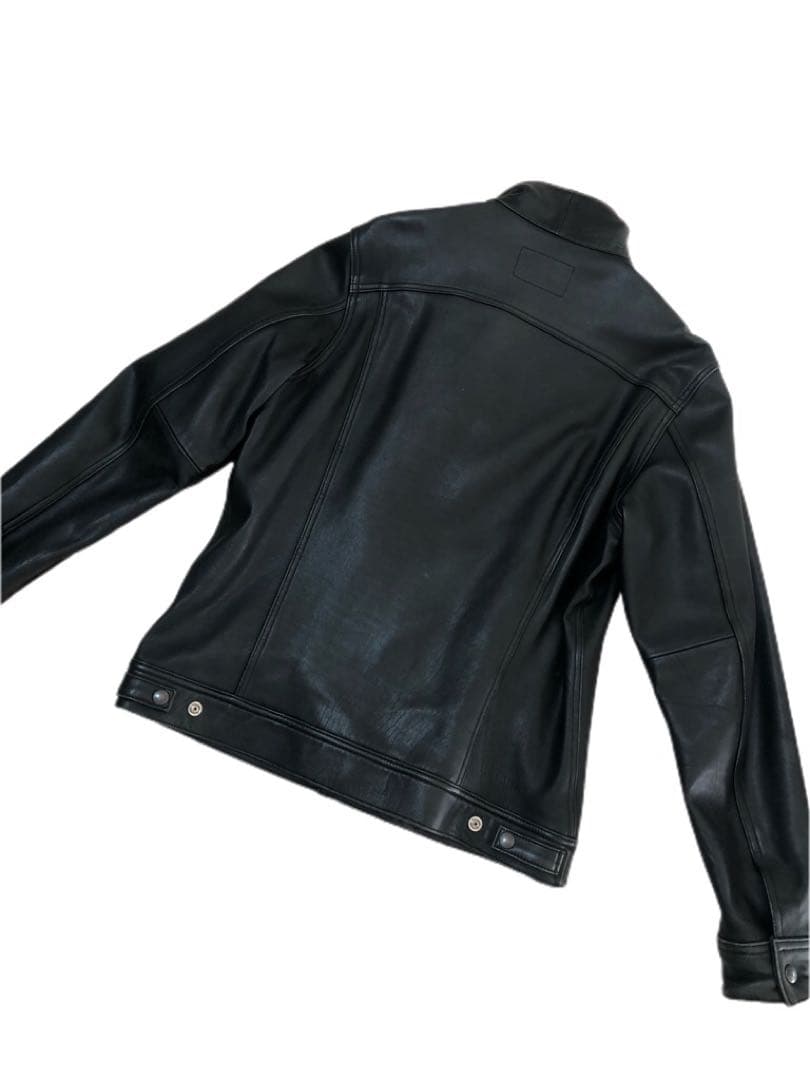 羊革/レザージャケット/ブラック/美品/ライダース/HBNS/ハバノス