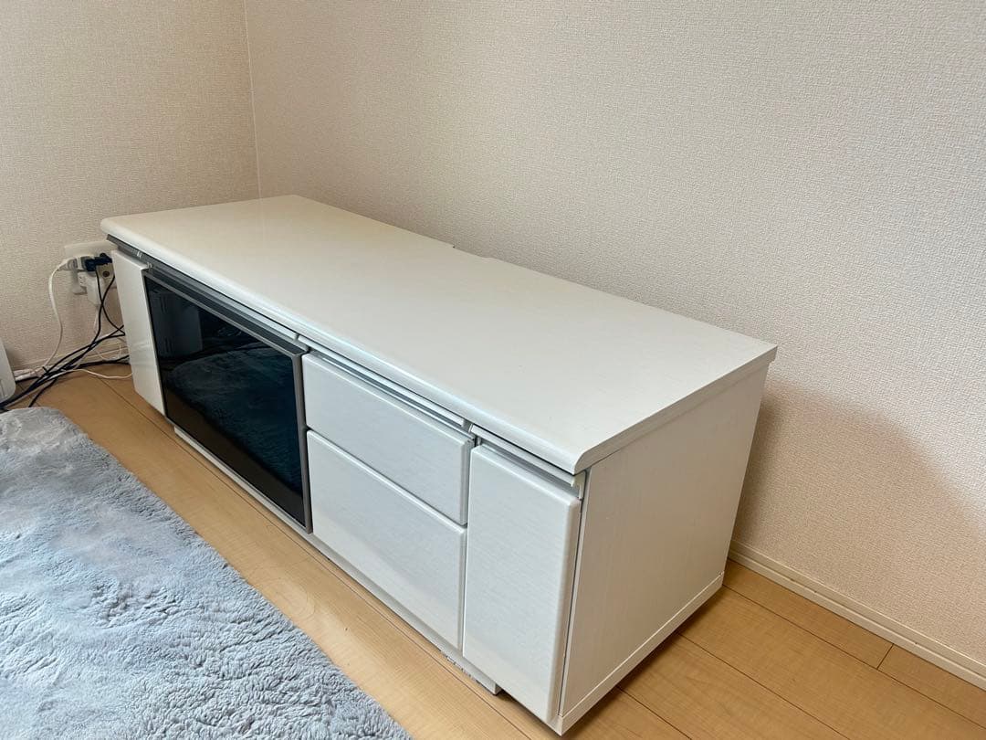 【良品】ホワイト テレビボード／ローボード